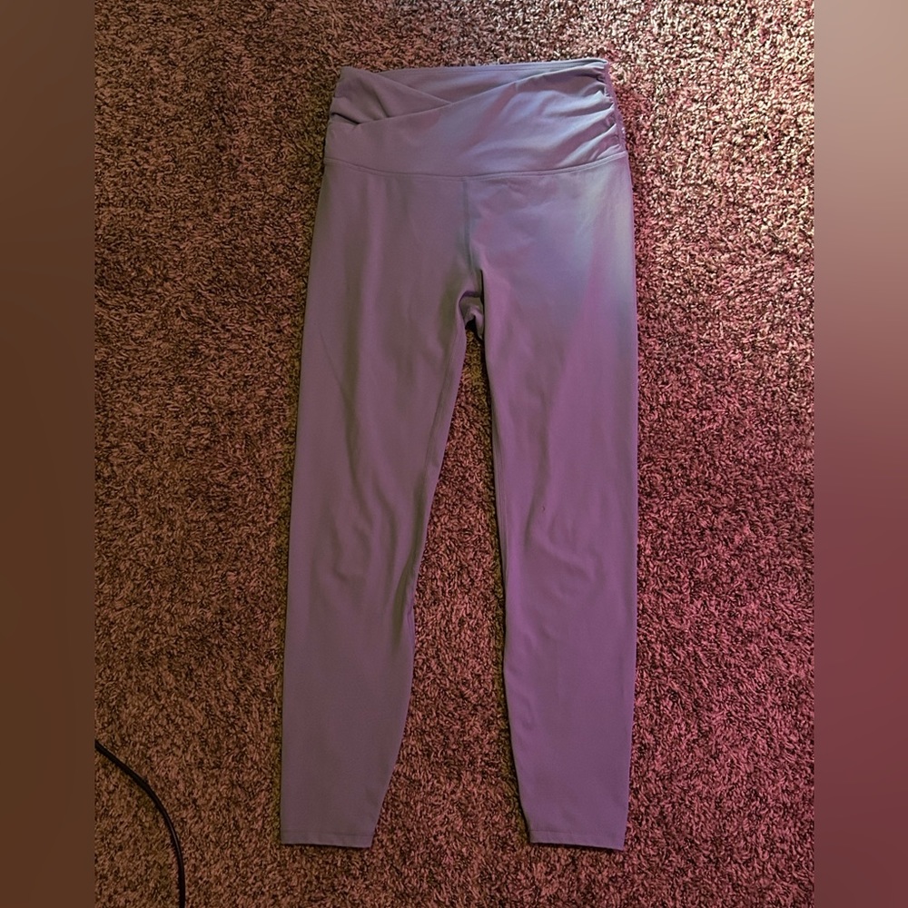 baby blue crossover leggings